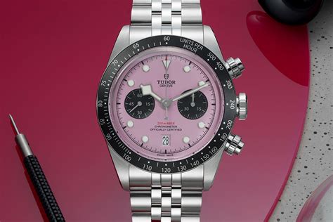 black bay chrono pink.